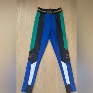 PE NATION Riseball Color Block Legging Blue Green Size S